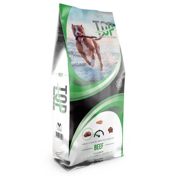 Top cane adult ricco di manzo - 20 kg - croccantini per cani