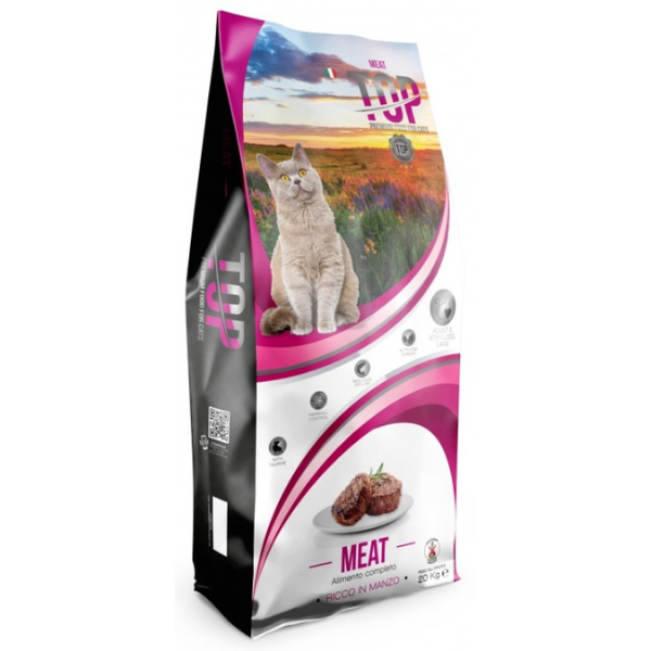 Top gatto meat adult ricco di manzo - 20 kg - croccantini per gatti