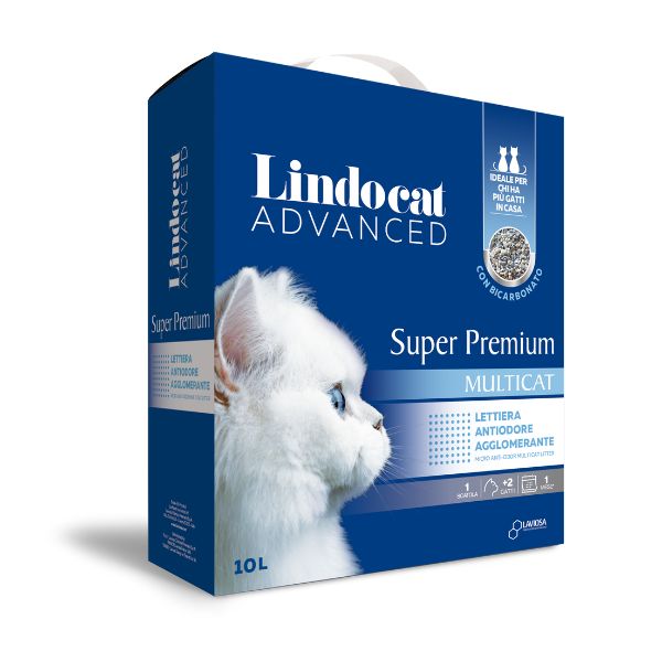 Lindocat advanced super premium multi cat lettiera agglomerante - 10 l - lettiera agglomerante
