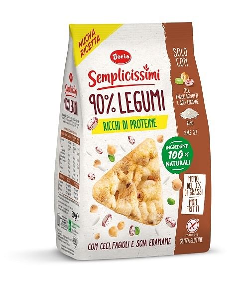 Doria Semplicissimi Snack 90% Legumi Ceci, Fagioli E Soia 60 G