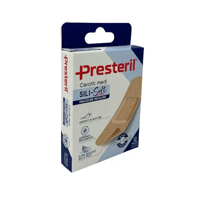 Cerotto Presteril Sili Soft Skin 7,2 X2 Cm 12 Pezzi