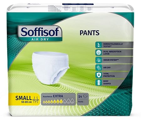 Pannolone Per Incontinenza Soffisof Pull Up Air Dry Small 14 Pezzi