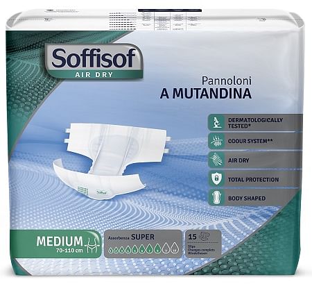 S.I.L.C. Pannolino Mutandina Air Dry Soffisof Super M 15 Pezzi