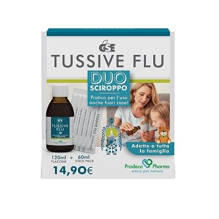 Gse Tussive Flu Duo Flacone+6 Stick Pack Monodose