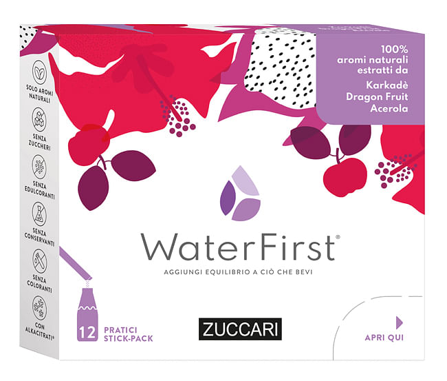 Water First Karkade' Dragon Fruit Acerola 12 Stick Pack