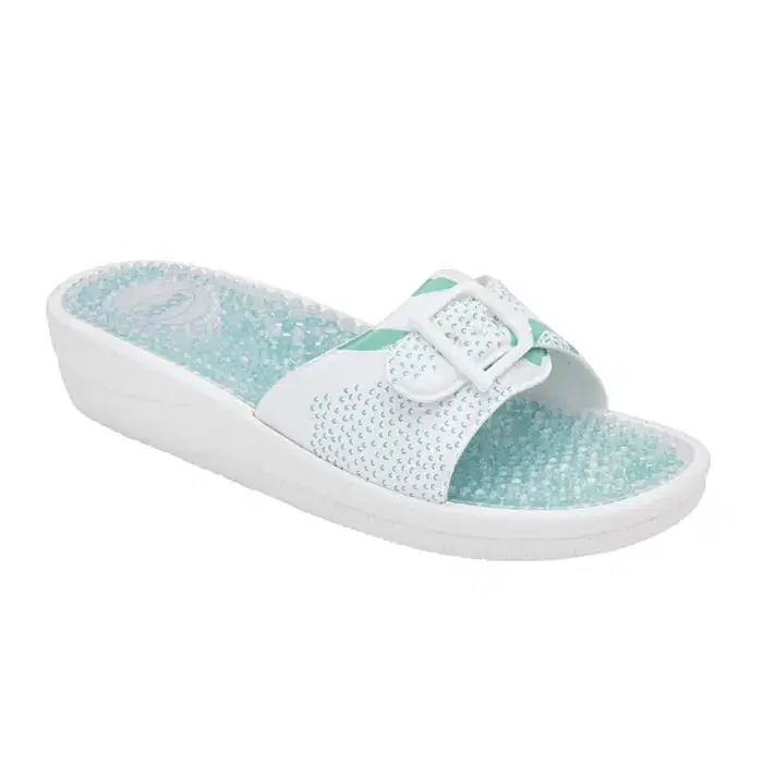 New Massage Fantasy Printed Pvc Woman White/Multi 37 Materiale Pvc Stampa Floreale Fodera Tomaia Similpelle Sottopiede Pvc Suola Pvc Fitting F Altezza