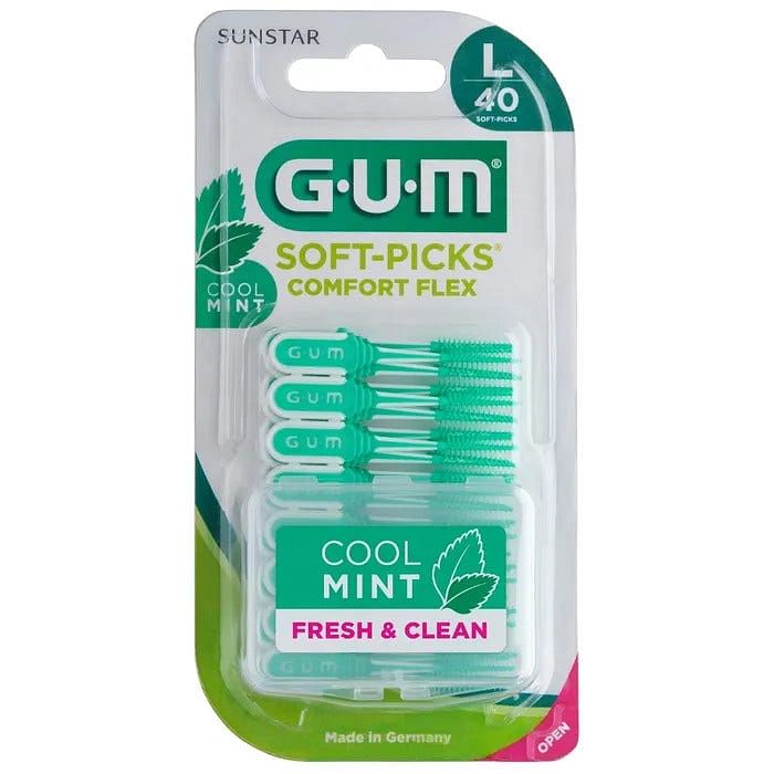 Gum Soft Pick Comfort Flex Cool Mint Large Scovolini 40 Pezzi