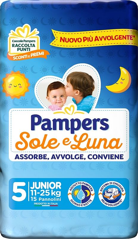 Pampers Sole&Luna Junior 15 Pezzi