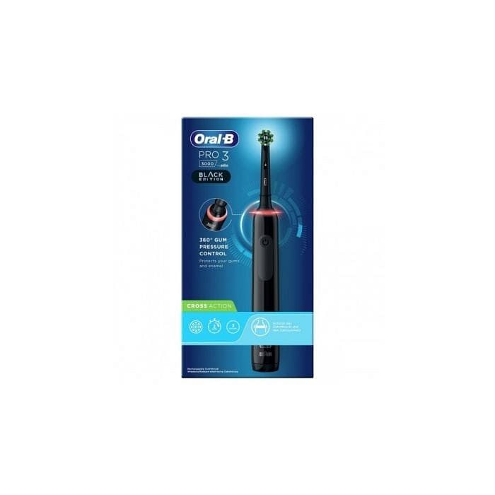 Oral B Pro 3 Black Spazzolino Elettrico + 2 Refill
