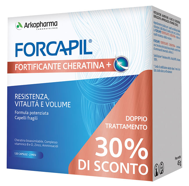 Forcapil Fortificante Cheratina+ Promo 120 Capsule Prezzo Speciale