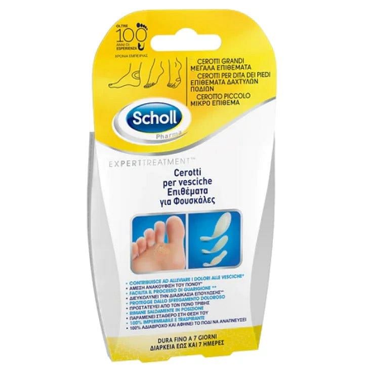 Cerotto Scholl Vesciche Misure Miste 2 Grandi + 2 Dita Piedi + 2 Piccolo 6 Pezzi