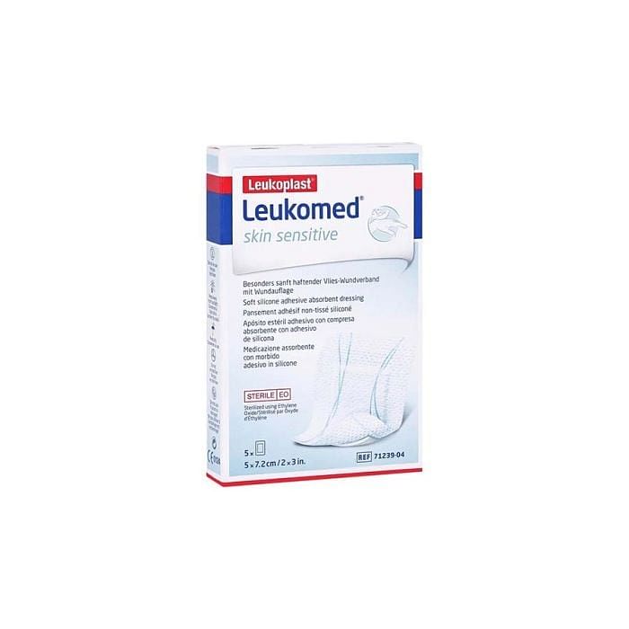 Medicazione In Tnt Adesivo Leukomed Skin Sensitive Sterile 5 X7,2 Cm 5 Pezzi