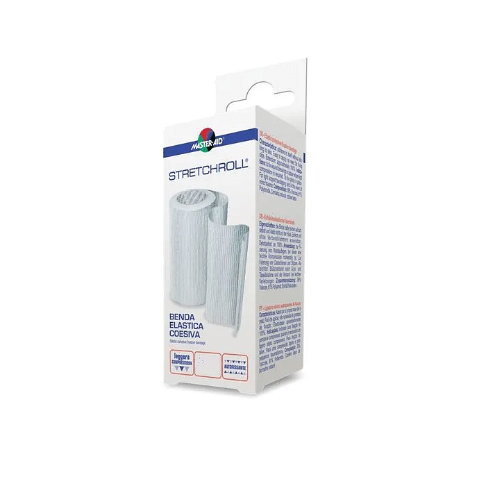 Benda Elastica Fissaggio Medicazioni Master Aid Stretchroll Coesiva M 4 X12 Cm 1 Pezzo