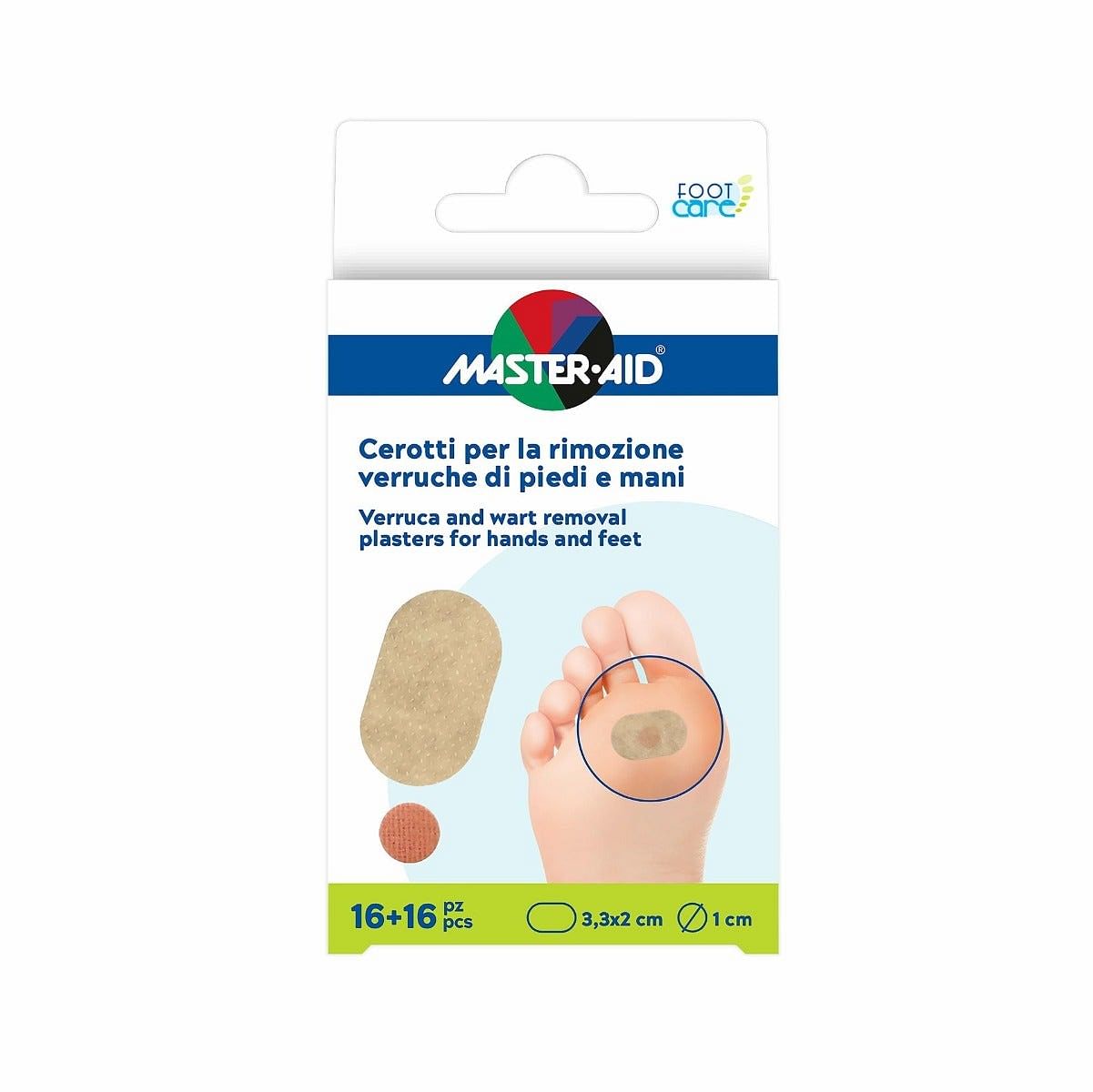 Cerotto Verruche Master Aid Footcare Piedi/Mani 16 Pezzi E4