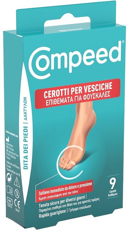 Compeed Cerotto Vesciche Dita Dei Piedi 9 Pezzi Carton