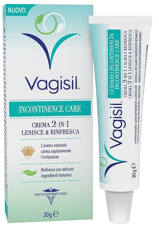 Vagisil Incontinence Care Crema 2 In1 Lenisce & Rinfresca 30 G
