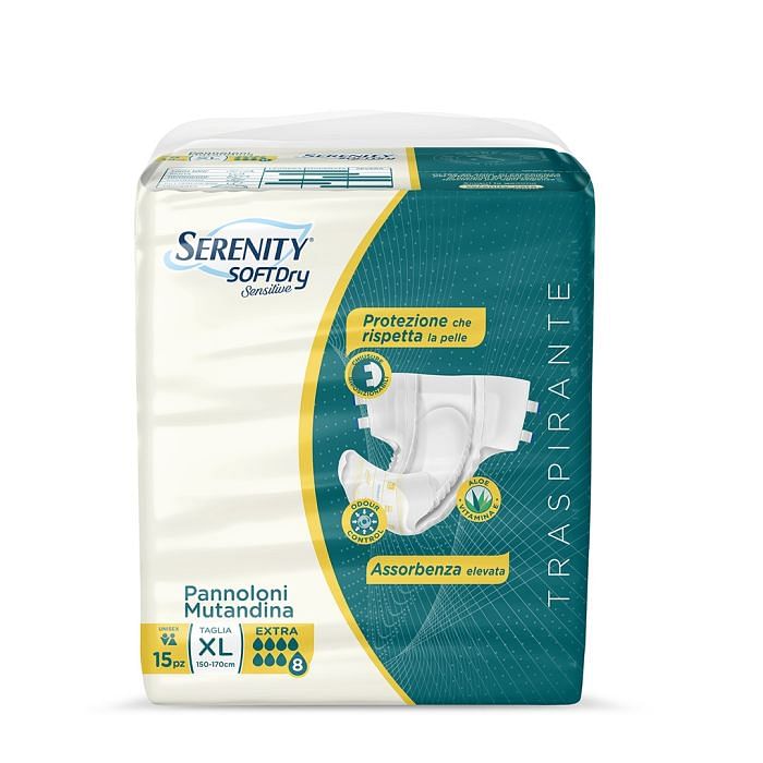 Serenity Pannolone Mutandina Sd Sensitive Super Taglia Xl 15 Pezzi
