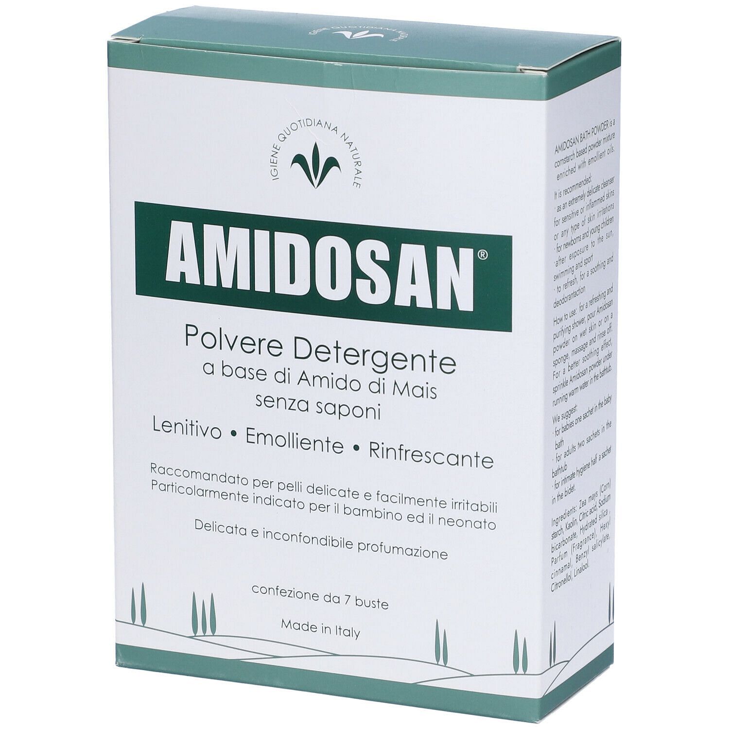 Amidosan Polvere Detergente Lenitiva Emolliente Rinfrescante 7 Bustine 40 G