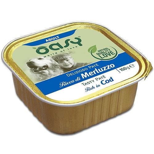 Oasy Wet Dog Delizioso Pate' Adult Merluzzo 150 G