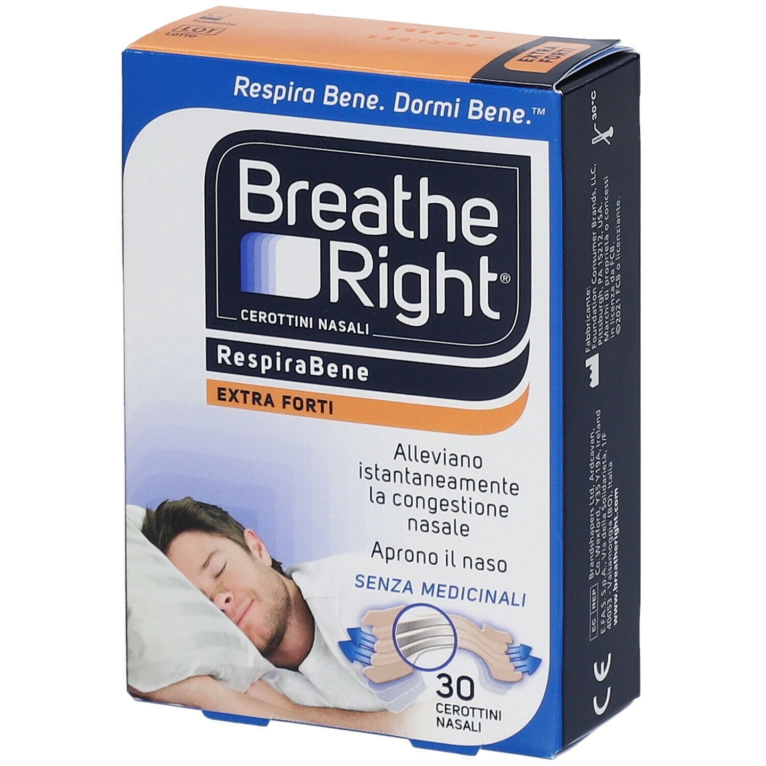 Cerotti Nasali Breathe Right Extra Forte 30 Pezzi