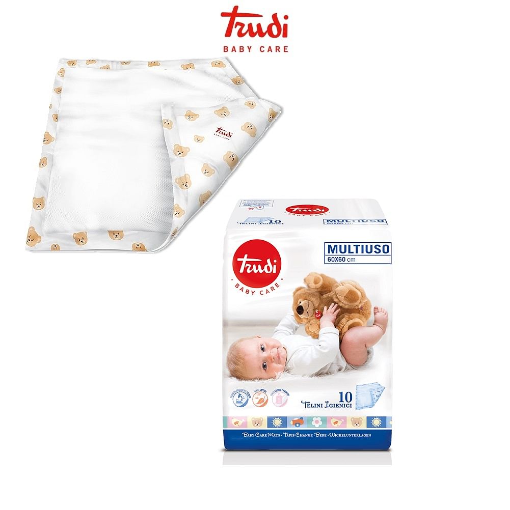 Trudi Baby Care Telini Multiuso 60 X60 Cm 10 Pezzi