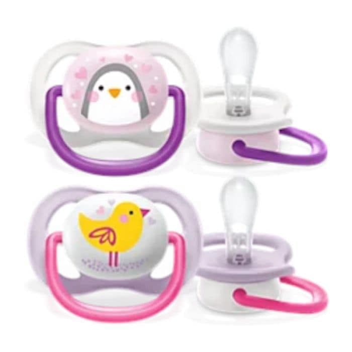 Avent Ultra Air Animals Succhietto Penguin/Bird Femmina 0 6 Mesi 2 Pezzi