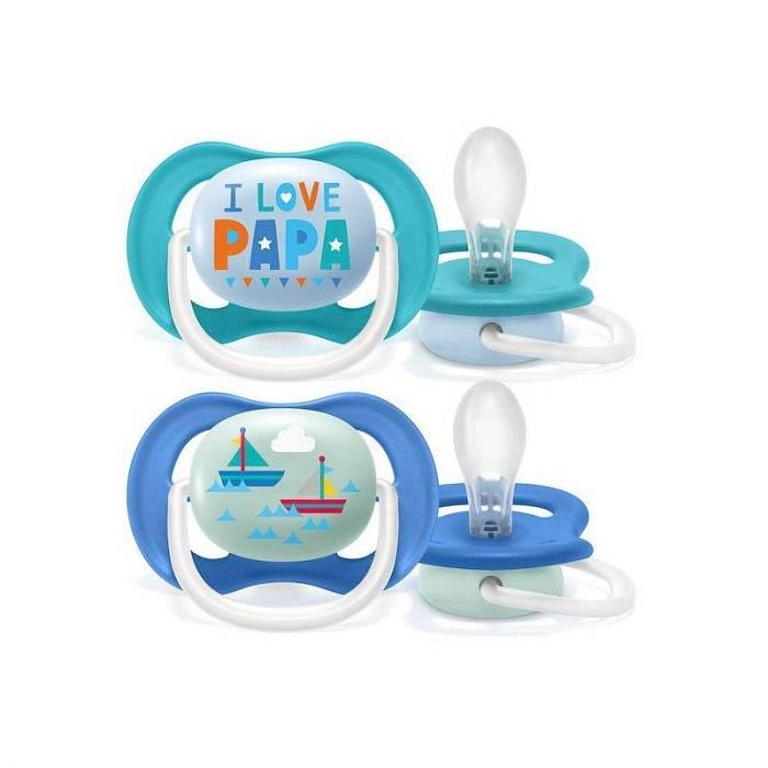 Avent Ultra Air Succhietto Papa/Boat Maschio 6 18 Mesi 2 Pezzi