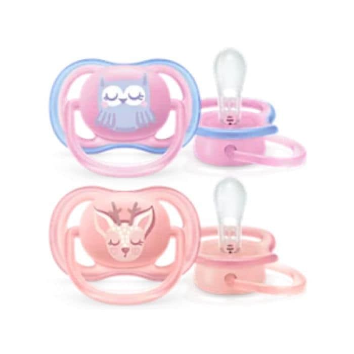 Avent Ultra Air Succhietto Gufo/Cerbiatto Femmina 0 6 Mesi 2 Pezzi