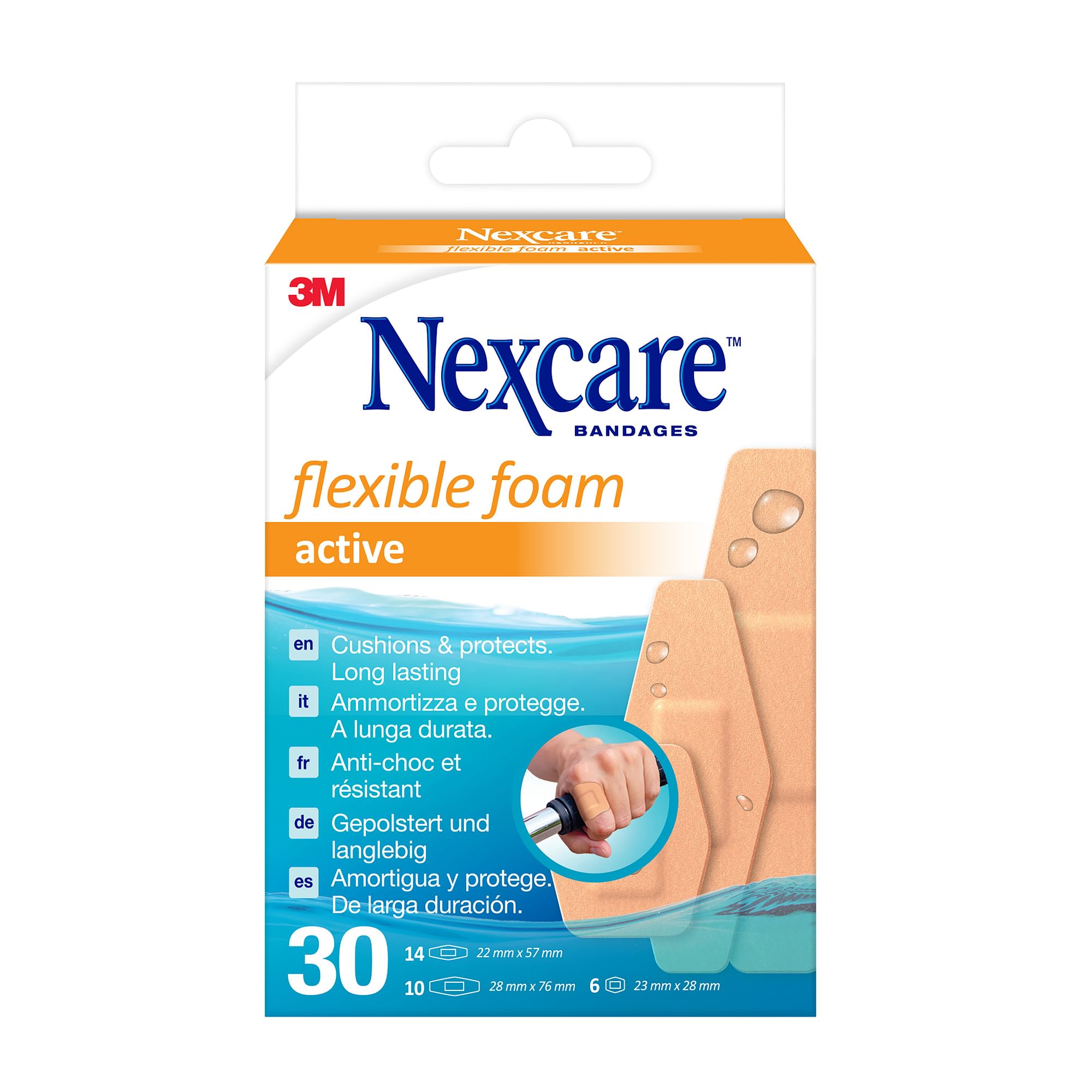 Cerotto Preparato Nexcare Active 360 Gradi N1030 Asd04 Assortiti 3 Misure 6 Cerotti 23 X28 Mm + 14 Cerotti 22 X57 Mm + 10 Cerotti 28 X76 Mm