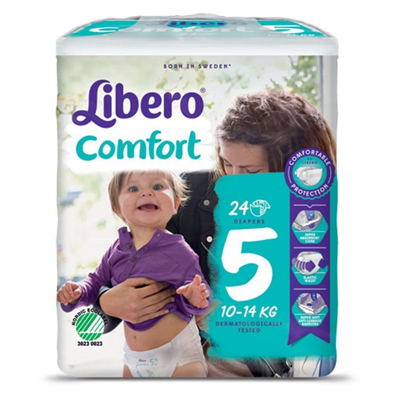 Libero Comfort 5 Pannolino Per Bambino Taglia 10 14 Kg 24 Pezzi