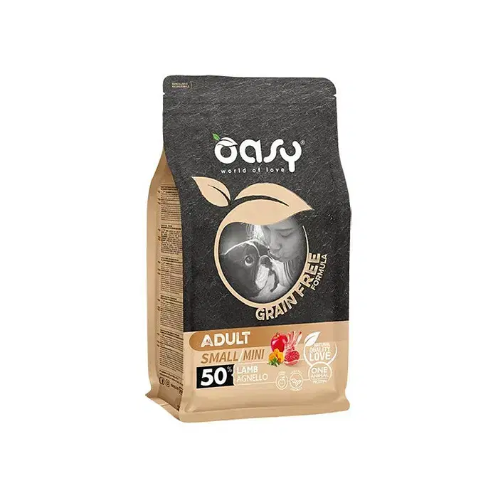 Oasy Dry Dog Grain Free Adult Small/Mini Agnello 800 G