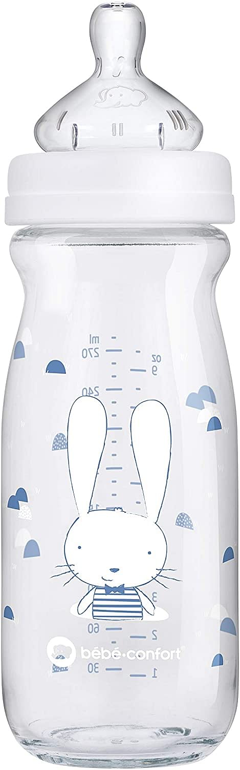 Bebe Confort Biberon In Vetro Da 270 Ml Tettarella In Silicone T1 Sweet Bunny