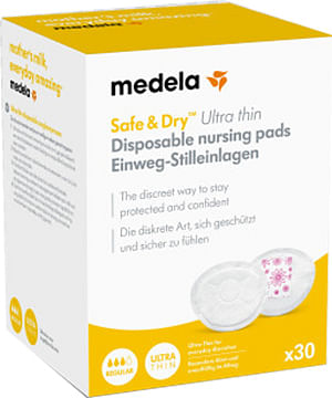 Safe & Dry Coppetta Assorbilatte Ultra Thin 30 Pezzi