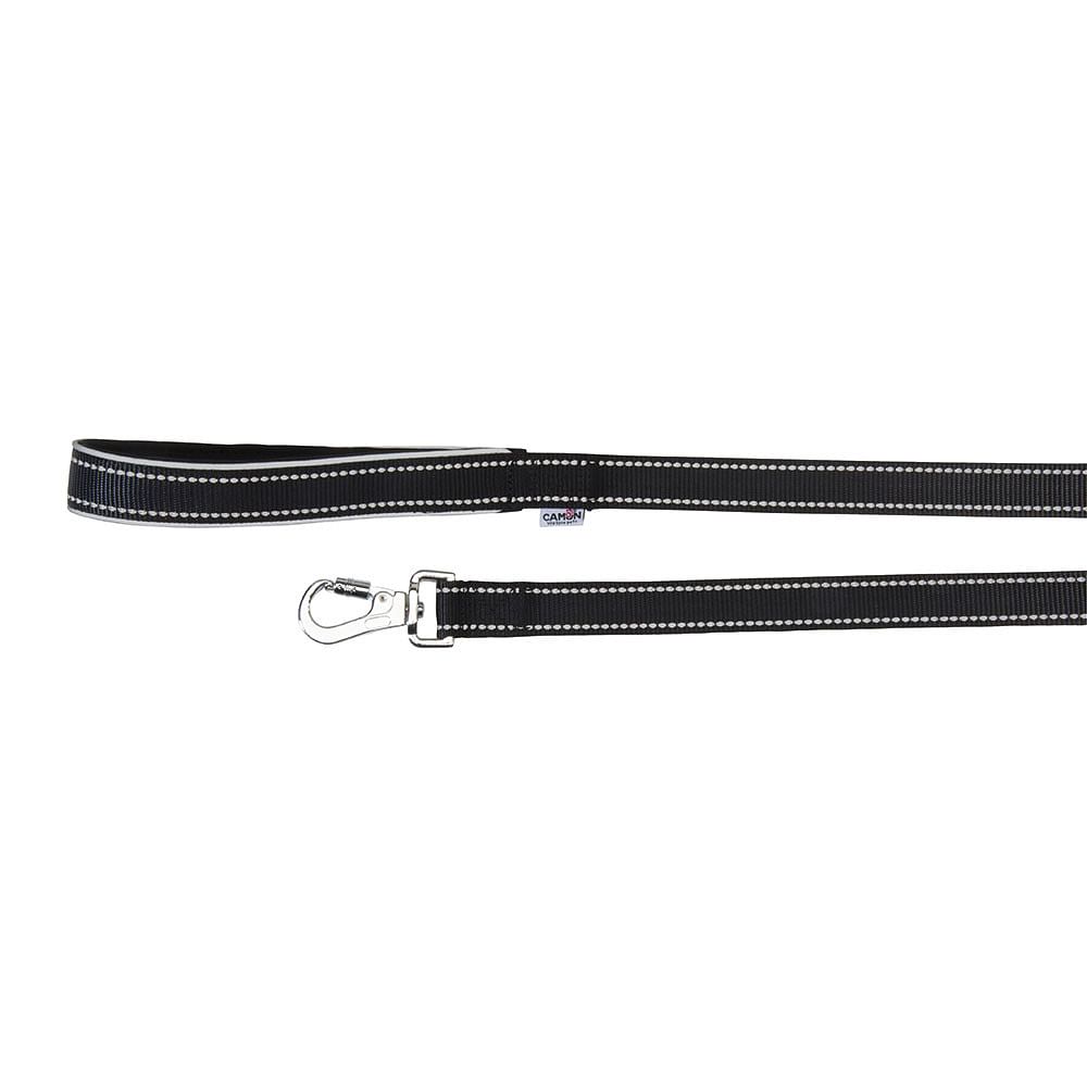 Guinzaglio Reflex Con Maniglia In Neoprene Nero 15 X 1200 Mm