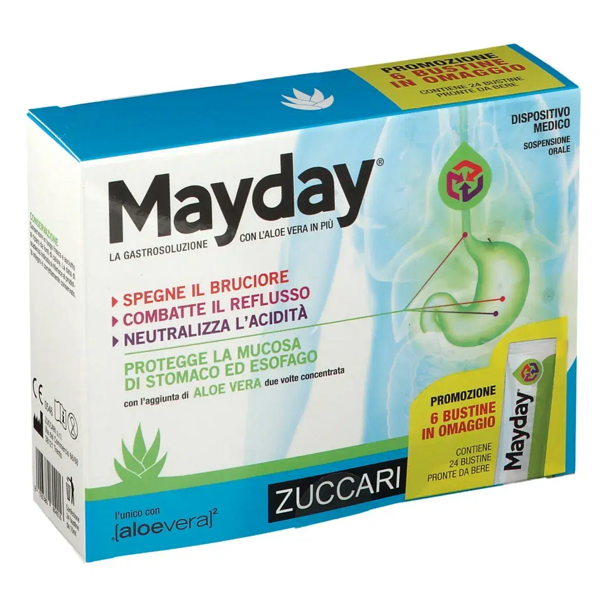 Mayday Sospensione Per Uso Orale Alla Menta 24 Bustine 10 Ml