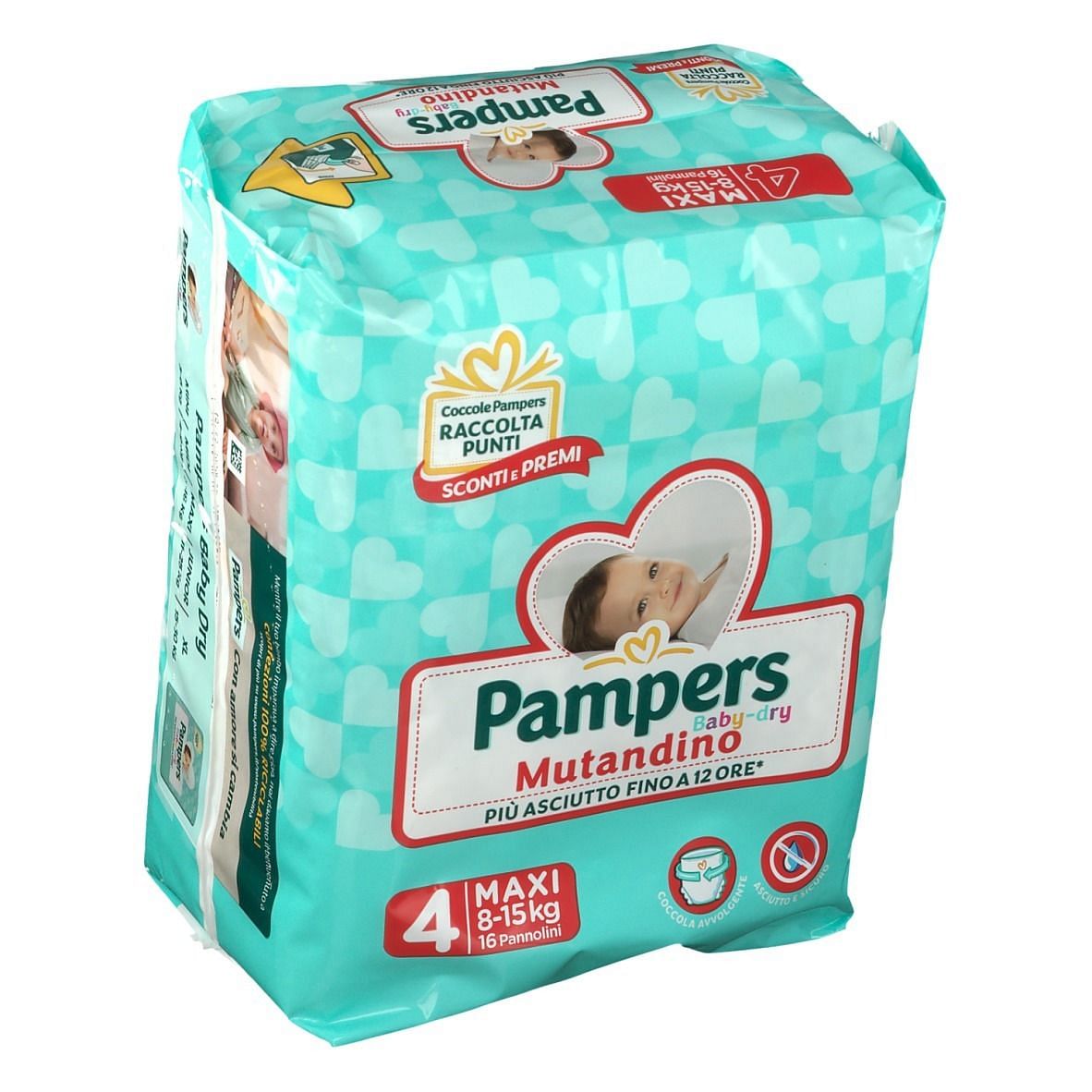 Pampers Baby Dry Mutandina Maxi 4 Small Pack 16 Pezzi