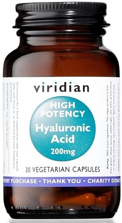 Viridian Hyaluronic Acid High Potency 30 Capsule Viridian Acido Ialuronico Alta Concentrazione
