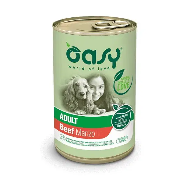 Oasy Wet Dog Lifestage Adult Manzo Lattina 400 G