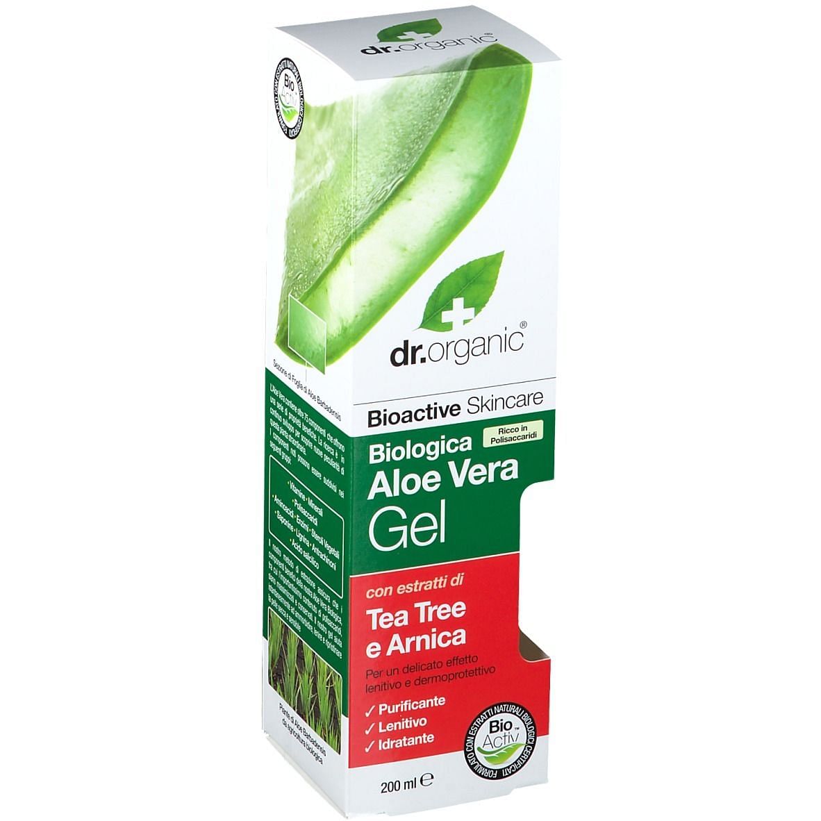Dr Organic Aloe Gel Corpo Tea Tree Arnica 200 Ml