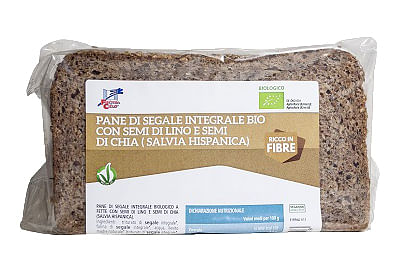 Pane Di Segale Integrale Con Semi Di Lino E Semi Di Chia Bio 500 G