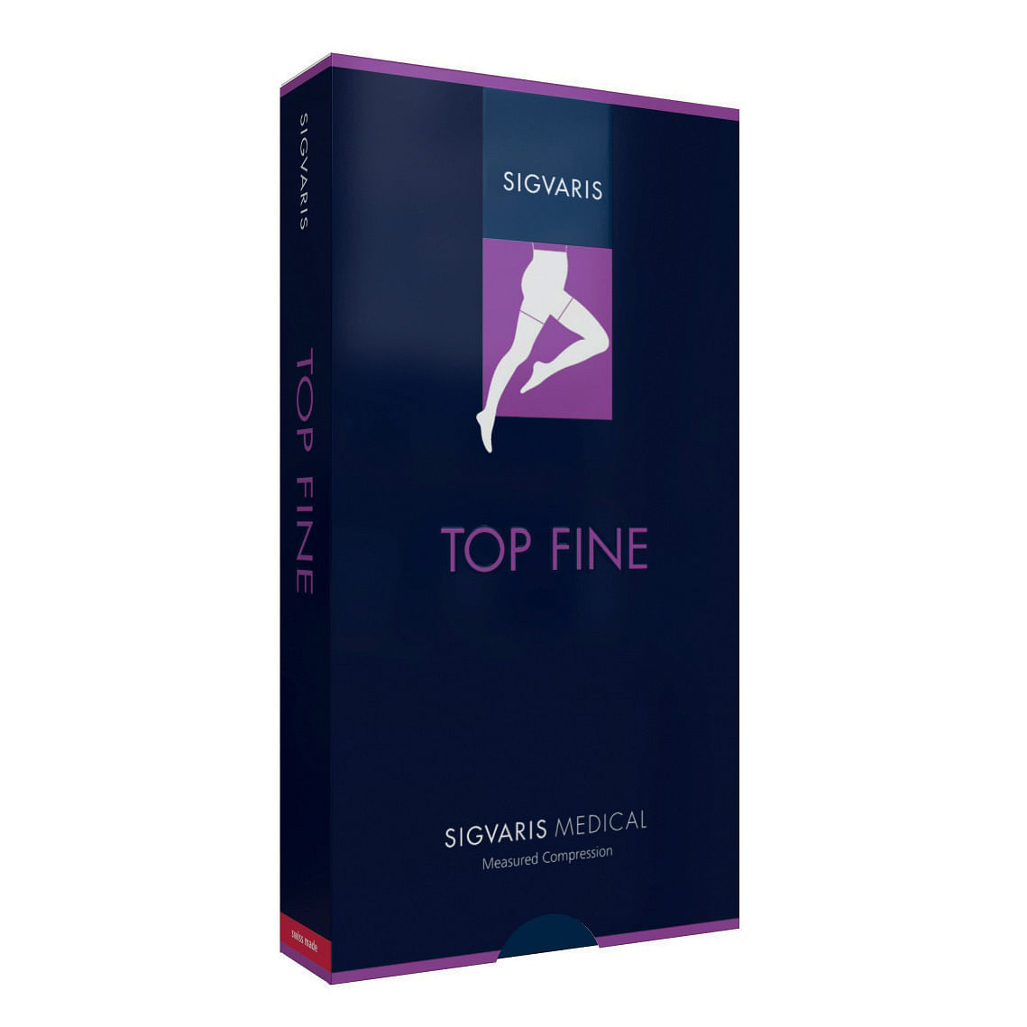 Sigvaris Top Fine 702 Ccl2 Tfq Monocollant Sinistro Lungo Crispa Punta Aperta M
