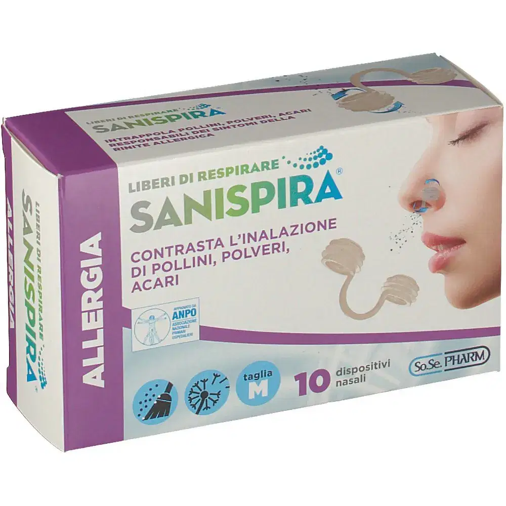 Sanispira Allergia Dispositivo Nasale 10 Pezzi Taglia M