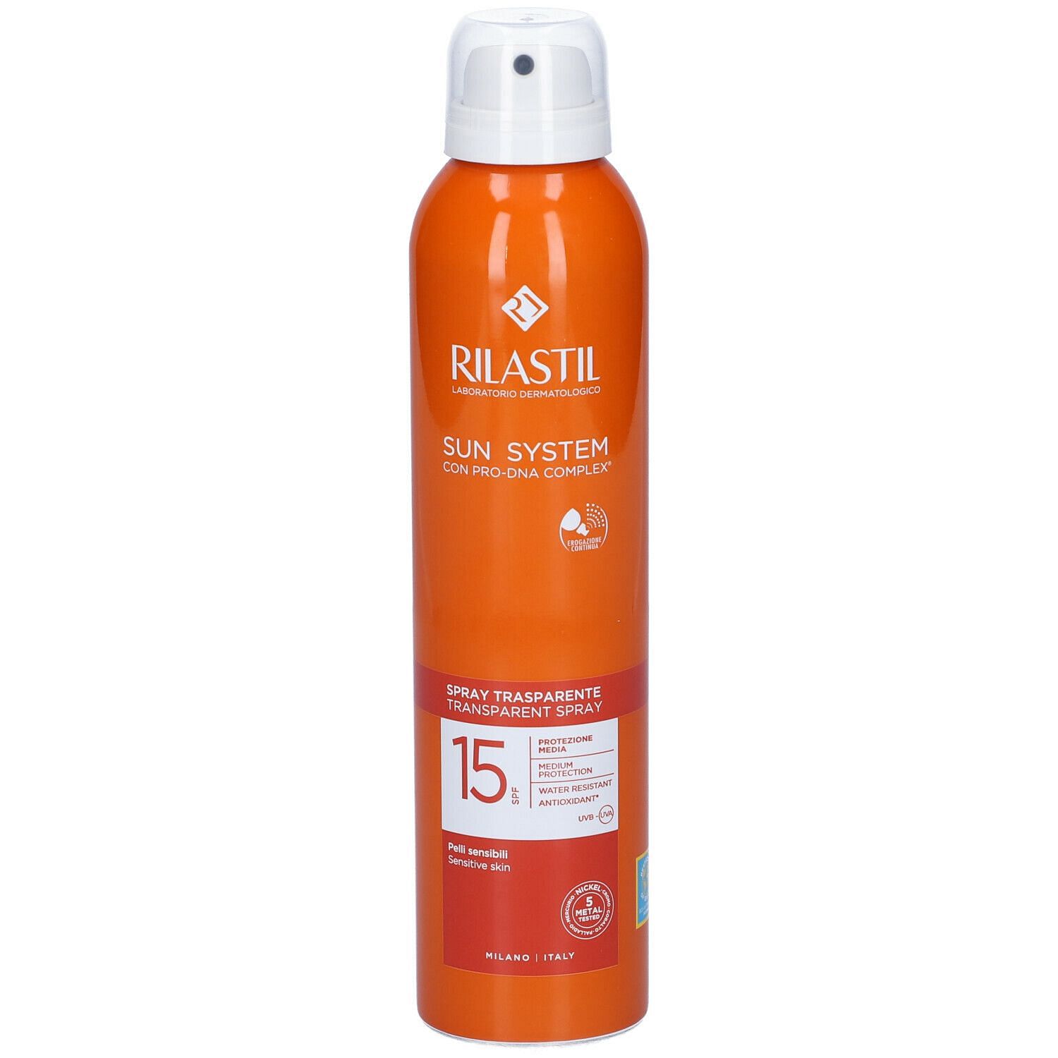 Rilastil Sun System Transparent Spray Spf15 200 Ml