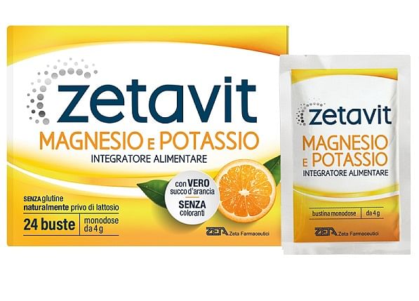 Zetavit Magnesio Potassio Senza Zucchero 24 Bustine Da 6 G