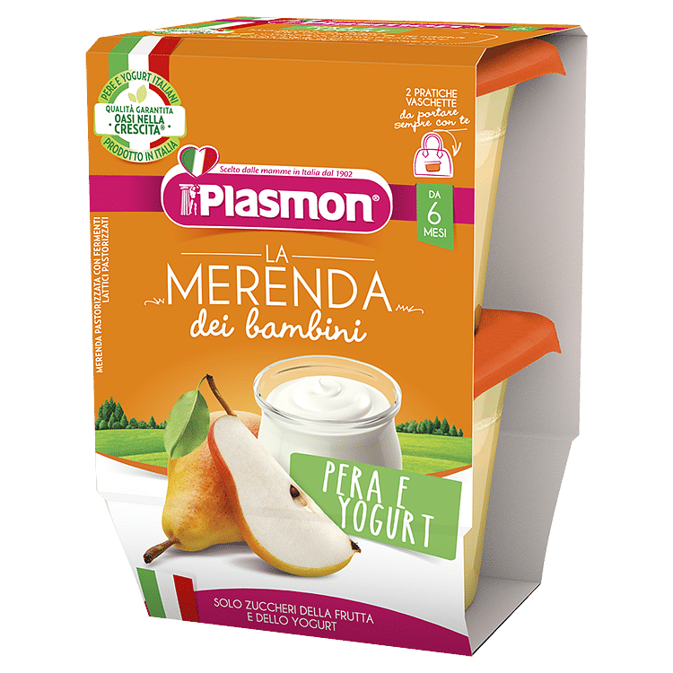 Plasmon La Merenda Dei Bambini Sapori Di Natura Pera Yogurt Asettico 2 X 120 G