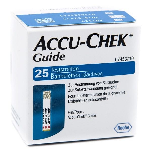 Strisce Misurazione Glicemia Accu Chek Guide 25 Pezzi Confezione Retail
