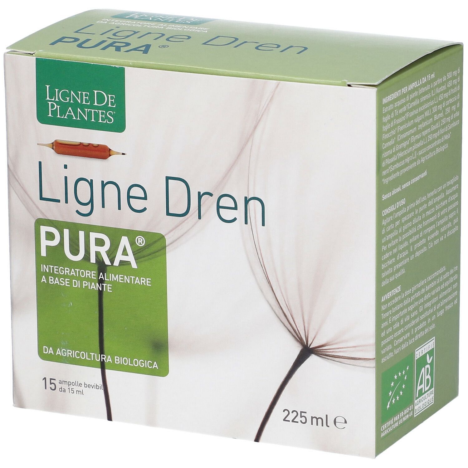 Ligne Dren Pura Bio 15 Ampolle Bevibili Da 15 Ml