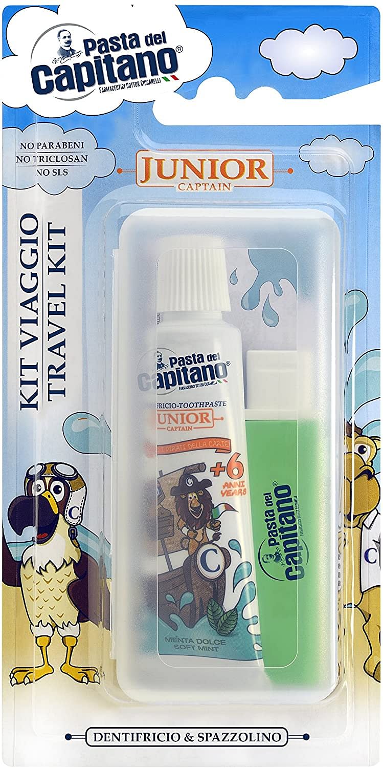 Pasta Del Capitano Kit Viaggio Junior Contenente Dentifricio Junior 20 Ml + Spazzolino Pieghevole