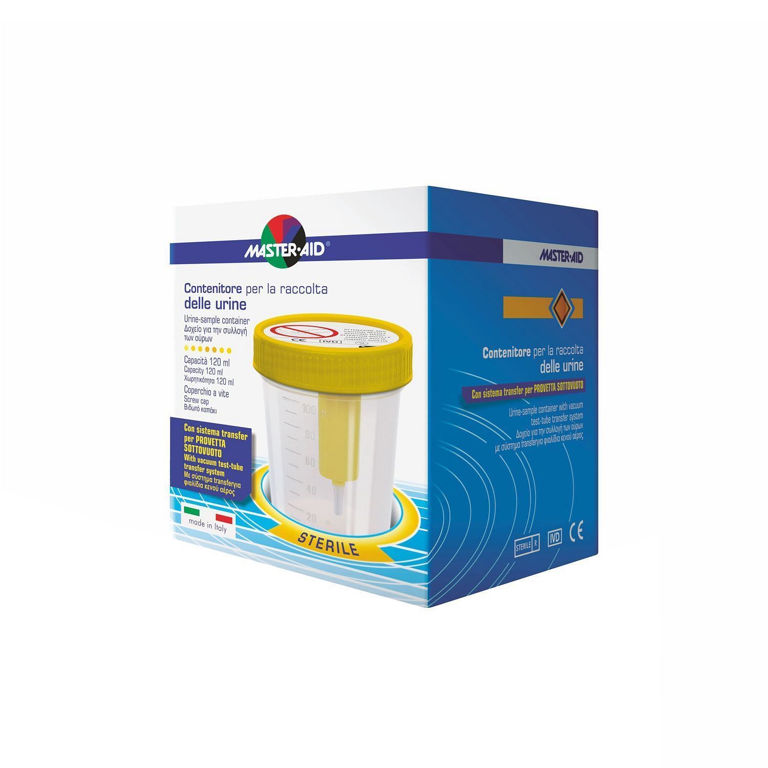 Contenitore Raccolta Urina Sottovuoto Master Aid 120 Ml