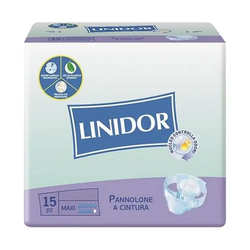 Pannolone Linidor A Cintura Maxi Misura Media 15 Pezzi